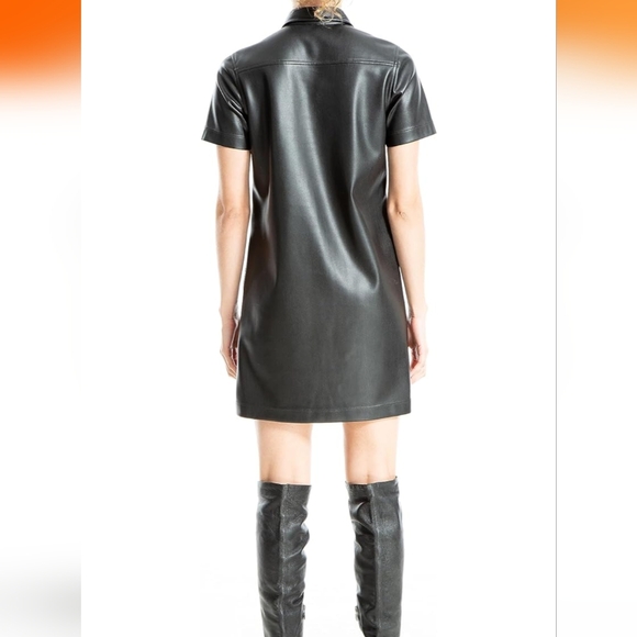 Max Studio Faux Leather Dress Size Small - Picture 2 of 8